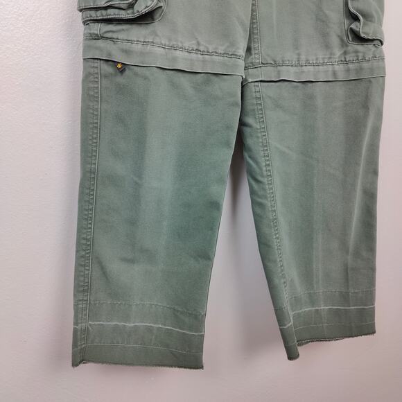 Boy Scouts of America Convertible Hiking Pants Boys 10 Green Shorts Adjustable - Picture 3 of 11